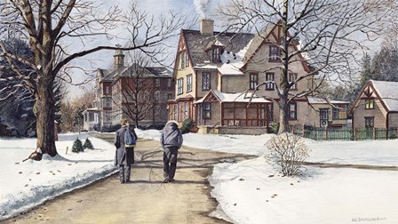 Winter Walk to Class by Nicholas Santoleri art print