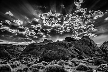 Valley Of Fire 2 Black &amp; White by Duncan art print