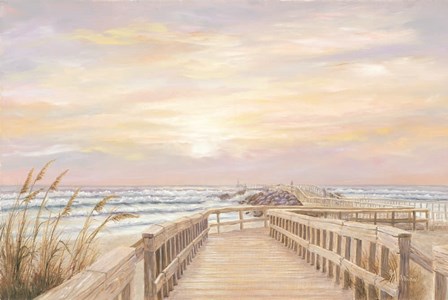 Ponce Inlet Jetty Sunrise by Georgia Janisse art print