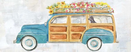Vintage Station Wagon Panel by Cynthia Coulter art print