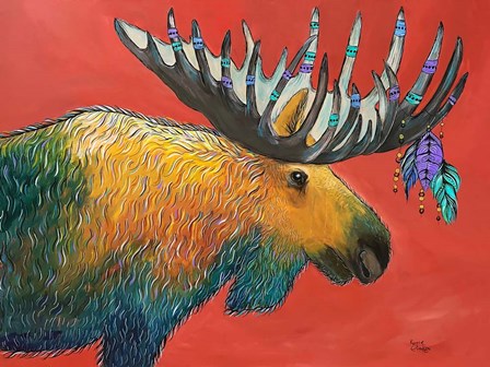 Moose by Karrie Evenson art print