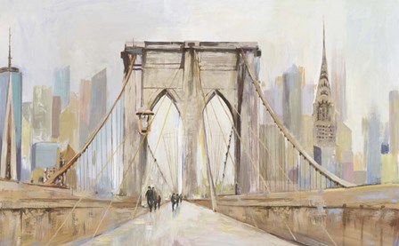 Brooklyn Bridge Walkway by Allison Pearce art print