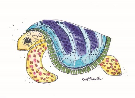 T is for Turtle by Kait Roberts art print