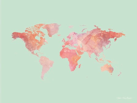Marble World Map by Seven Trees Design art print