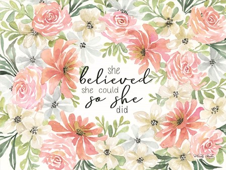 Floral She Believed by Cindy Jacobs art print