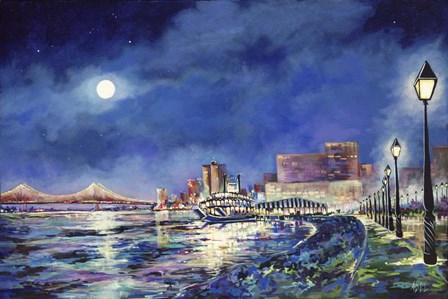 New Orleans Riverfront by ADEL art print