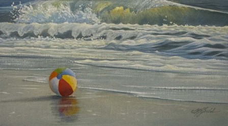 Beach Ball in Surf by Wilhelm J. Goebel art print