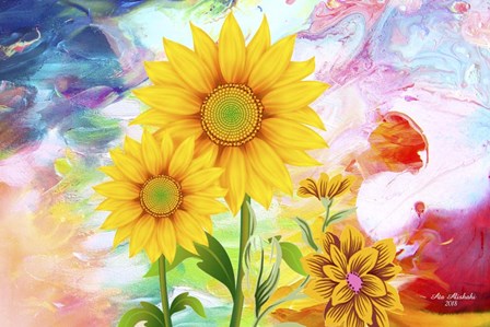 Sunflowers Art by Ata Alishahi art print