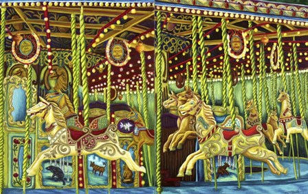 Carousel Esther Sam Sally by Andrea Strongwater art print