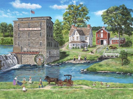 Mill Gatherings by Bob Fair art print