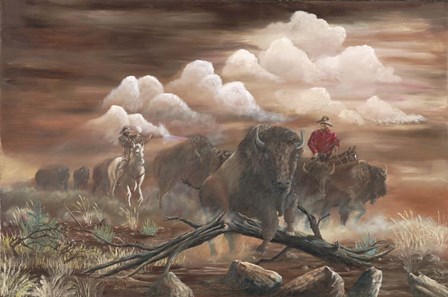 Thundering Herd by David A Paine art print
