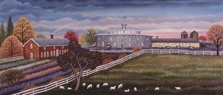 Shaker Round Barn A by Kathy Jakobsen art print