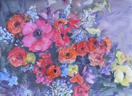 Magenta Garden by Marietta Cohen art print