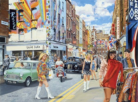 Carnaby Street in the 60s by Trevor Mitchell art print