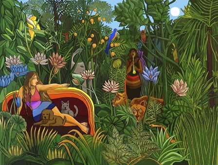 Rousseaus Cat by Howie Green art print